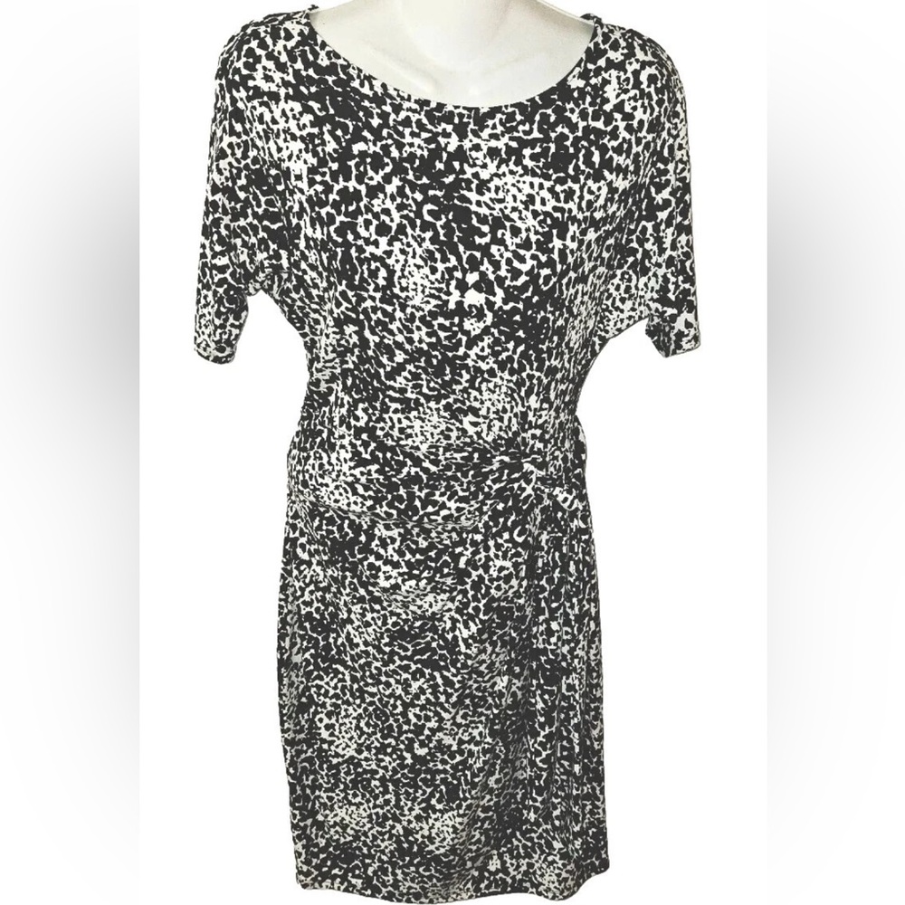 Ann Taylor Black White Midi Dress
